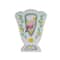 Hello Honey® 8.5" Ceramic Fan Shaped Vase with Painted Bird Design